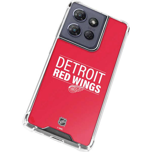 NHL Detroit Red Wings Lineup Moto G Play 5G (2025) Clear Case